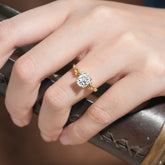 Romantic 4-Prong Pear-Cut Moissanite Engagement Ring
